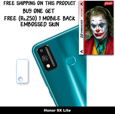 ARBAN Camera Lens Protector for Honor 9X Lite FREE 1 3D EMBOSSED SKIN FOR MOBILE BACK WITH CUT C1S026(Pack of 1)
