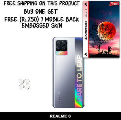 ARBAN Camera Lens Protector for REALME 8 FREE 1 3D EMBOSSED SKIN FOR MOBILE BACK WITH CUT C1S010(Pack of 1)