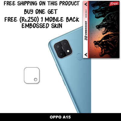 ARBAN Camera Lens Protector for OPPO A15 FREE 1 3D EMBOSSED SKIN FOR MOBILE BACK WITH CUT C1S061(Pack of 1)