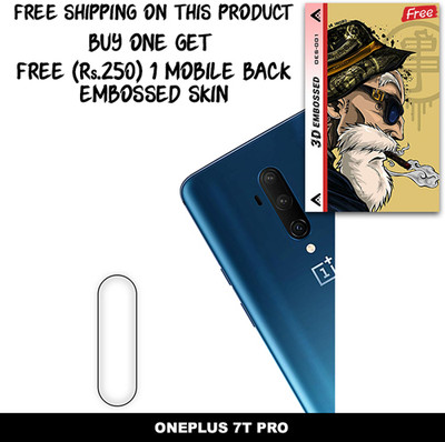 SOMTONE Camera Lens Protector for ONEPLUS 7T PRO FREE 1 3D EMBOSSED SKIN FOR MOBILE BACK C1S001(Pack of 1)
