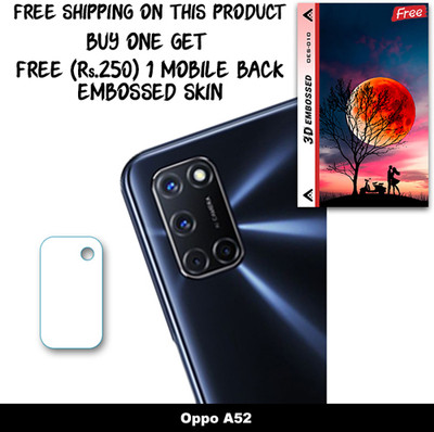 ARBAN Camera Lens Protector for Oppo A52 FREE 1 3D EMBOSSED SKIN FOR MOBILE BACK WITH CUT C1S010(Pack of 1)