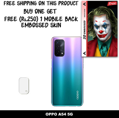 ARBAN Camera Lens Protector for OPPO A54 5G FREE 1 3D EMBOSSED SKIN FOR MOBILE BACK WITH CUT C1S026(Pack of 1)