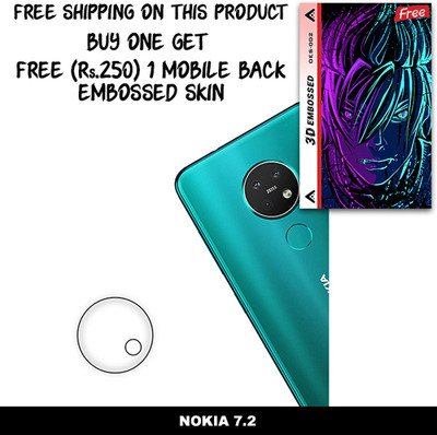 SOMTONE Camera Lens Protector for NOKIA 7.2 FREE 1 3D EMBOSSED SKIN FOR MOBILE BACK WITH CUT C1S002(Pack of 1)