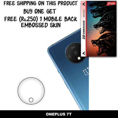 SOMTONE Camera Lens Protector for ONEPLUS 7T FREE 1 3D EMBOSSED SKIN FOR MOBILE BACK WITH CUT C1S061(Pack of 1)