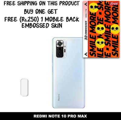SOMTONE Camera Lens Protector for REDMI NOTE 10 PRO MAX FREE 1 3D EMBOSSED SKIN FOR MOBILE BACK WITH CUT C1S172(Pack of 1)