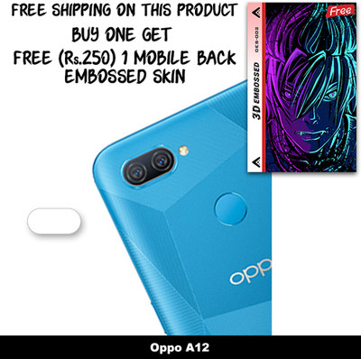 ARBAN Camera Lens Protector for Oppo A12 FREE 1 3D EMBOSSED SKIN FOR MOBILE BACK WITH CUT C1S002(Pack of 1)