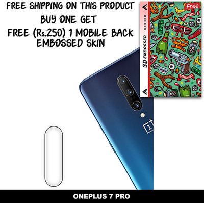 ARBAN Camera Lens Protector for ONEPLUS 7 PRO FREE 1 3D EMBOSSED SKIN FOR MOBILE BACK WITH CUT C1S018(Pack of 1)