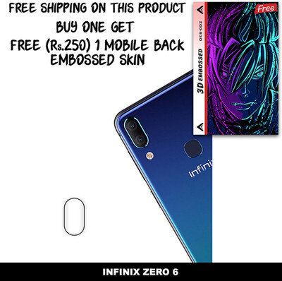 ARBAN Camera Lens Protector for INFINIX ZERO 6 FREE 1 3D EMBOSSED SKIN FOR MOBILE BACK WITH CUT C1S002(Pack of 1)