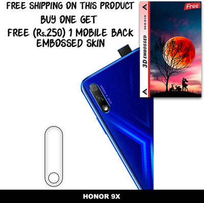 SOMTONE Camera Lens Protector for HONOR 9X FREE 1 3D EMBOSSED SKIN FOR MOBILE BACK WITH CUT C1S010(Pack of 1)