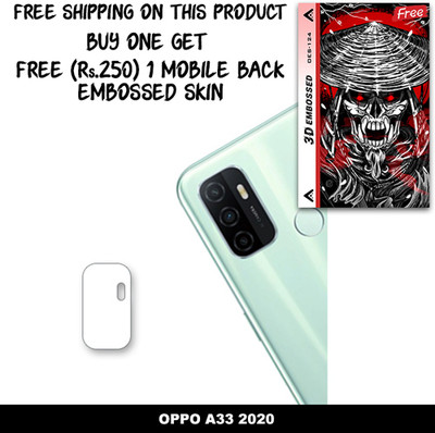 ARBAN Camera Lens Protector for OPPO A33 2020 FREE 1 3D EMBOSSED SKIN FOR MOBILE BACK WITH CUT C1S124(Pack of 1)
