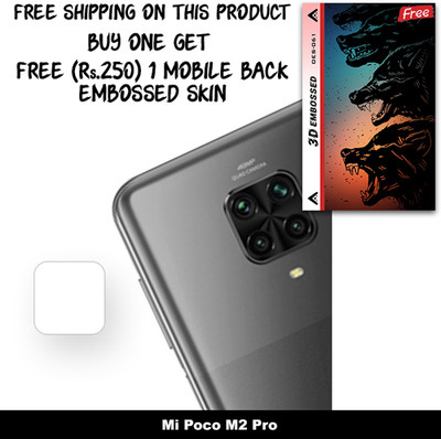 SOMTONE Camera Lens Protector for Mi Poco M2 Pro FREE 1 3D EMBOSSED SKIN FOR MOBILE BACK WITH CUT C1S061(Pack of 1)