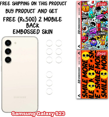 ARBAN Camera Lens Protector for Samsung Galaxy S23 WITH FREE 500 RUPEES 2 3D EMBOSSED SKIN FOR MOBILE BACK CS039(Pack of 3)