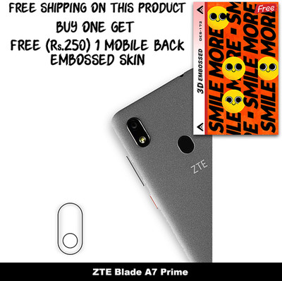 SOMTONE Camera Lens Protector for ZTE Blade A7 Prime FREE 1 3D EMBOSSED SKIN FOR MOBILE BACK WITH CUT C1S172(Pack of 1)