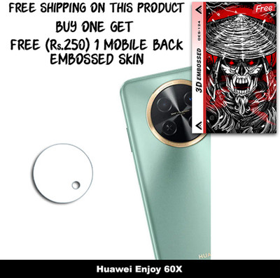 SOMTONE Camera Lens Protector for Huawei Enjoy 60X FREE 1 3D EMBOSSED SKIN FOR MOBILE BACK WITH CUT C1S124(Pack of 1)