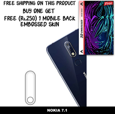 SOMTONE Camera Lens Protector for NOKIA 7.1 FREE 1 3D EMBOSSED SKIN FOR MOBILE BACK WITH CUT C1S002(Pack of 1)