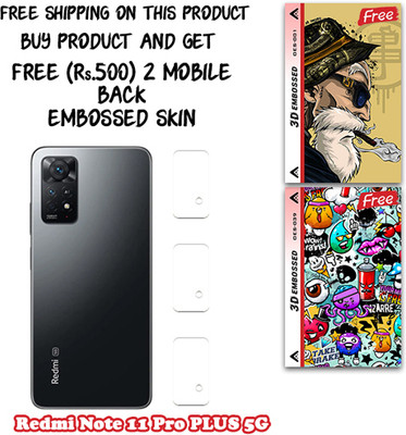 ARBAN Camera Lens Protector for Redmi Note 11 Pro PLUS 5G WITH FREE 500 RUPEES 2 3D EMBOSSED SKIN FOR MOBILE BACK CS001(Pack of 3)