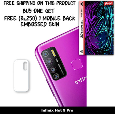 SOMTONE Camera Lens Protector for Infinix Hot 9 Pro FREE 1 3D EMBOSSED SKIN FOR MOBILE BACK WITH CUT C1S002(Pack of 1)