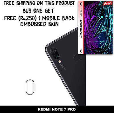 SOMTONE Camera Lens Protector for REDMI NOTE 7 PRO FREE 1 3D EMBOSSED SKIN FOR MOBILE BACK WITH CUT C1S002(Pack of 1)