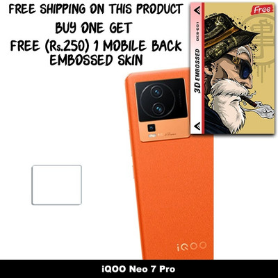 SOMTONE Camera Lens Protector for iQOO Neo 7 Pro FREE 1 3D EMBOSSED SKIN FOR MOBILE BACK C1S001(Pack of 1)
