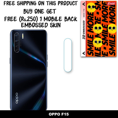 SOMTONE Camera Lens Protector for OPPO F15 FREE 1 3D EMBOSSED SKIN FOR MOBILE BACK WITH CUT C1S172(Pack of 1)
