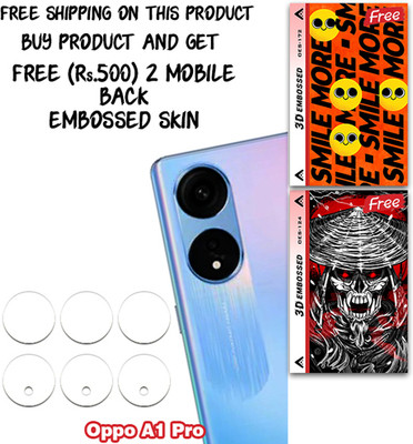 SOMTONE Camera Lens Protector for Oppo A1 Pro WITH FREE 500 RUPEES 2 3D EMBOSSED SKIN FOR MOBILE BACK CS172(Pack of 3)