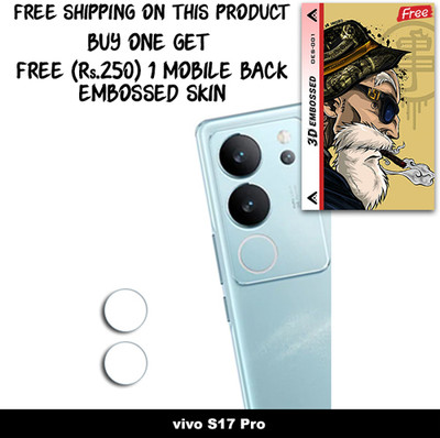 SOMTONE Camera Lens Protector for vivo S17 Pro FREE 1 3D EMBOSSED SKIN FOR MOBILE BACK C1S001(Pack of 1)