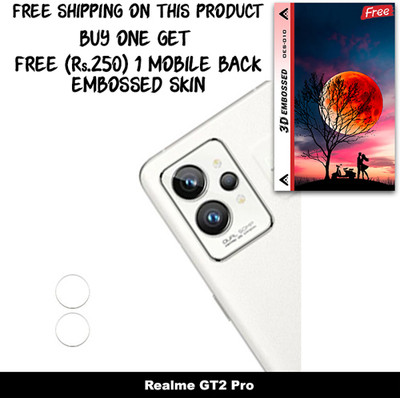 SOMTONE Camera Lens Protector for Realme GT2 Pro FREE 1 3D EMBOSSED SKIN FOR MOBILE BACK WITH CUT C1S010(Pack of 1)