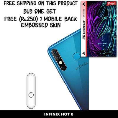 ARBAN Camera Lens Protector for INFINIX HOT 8 FREE 1 3D EMBOSSED SKIN FOR MOBILE BACK WITH CUT C1S002(Pack of 1)