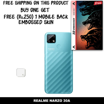 ARBAN Camera Lens Protector for REALME NARZO 30A FREE 1 3D EMBOSSED SKIN FOR MOBILE BACK WITH CUT C1S061(Pack of 1)