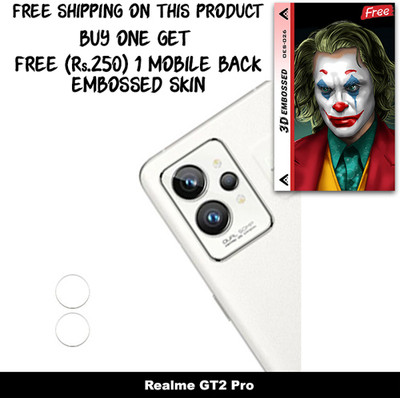 SOMTONE Camera Lens Protector for Realme GT2 Pro FREE 1 3D EMBOSSED SKIN FOR MOBILE BACK WITH CUT C1S026(Pack of 1)
