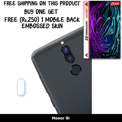 SOMTONE Camera Lens Protector for Honor 9i FREE 1 3D EMBOSSED SKIN FOR MOBILE BACK WITH CUT C1S002(Pack of 1)