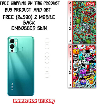 ARBAN Camera Lens Protector for Infinix Hot 12 Play WITH FREE 500 RUPEES 2 3D EMBOSSED SKIN FOR MOBILE BACK CS018(Pack of 3)