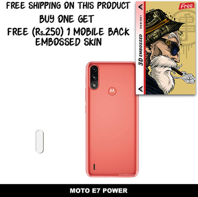ARBAN Camera Lens Protector for MOTO E7 POWER FREE 1 3D EMBOSSED SKIN FOR MOBILE BACK C1S001(Pack of 1)