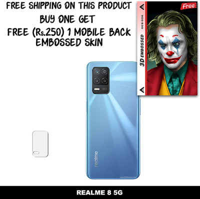 SOMTONE Camera Lens Protector for REALME 8 5G FREE 1 3D EMBOSSED SKIN FOR MOBILE BACK WITH CUT C1S026(Pack of 1)