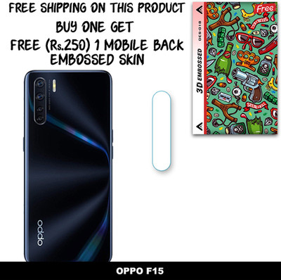 SOMTONE Camera Lens Protector for OPPO F15 FREE 1 3D EMBOSSED SKIN FOR MOBILE BACK WITH CUT C1S018(Pack of 1)