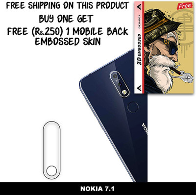 SOMTONE Camera Lens Protector for NOKIA 7.1 FREE 1 3D EMBOSSED SKIN FOR MOBILE BACK C1S001(Pack of 1)