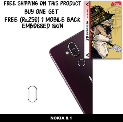 SOMTONE Camera Lens Protector for NOKIA 8.1 FREE 1 3D EMBOSSED SKIN FOR MOBILE BACK C1S001(Pack of 1)