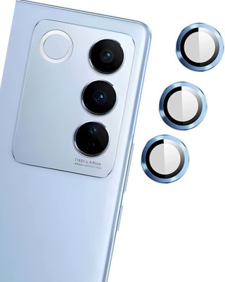A3sprime Camera Lens Protector for vivo V27 Pro 5G, |Full Coverage 9H Surface Hardness Tempered Glass with Metal Ring Guard Camera Protector|(Pack of 3)