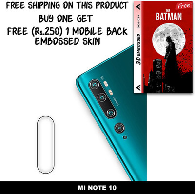 ARBAN Camera Lens Protector for MI NOTE 10 FREE 1 3D EMBOSSED SKIN FOR MOBILE BACK WITH CUT C1S034(Pack of 1)