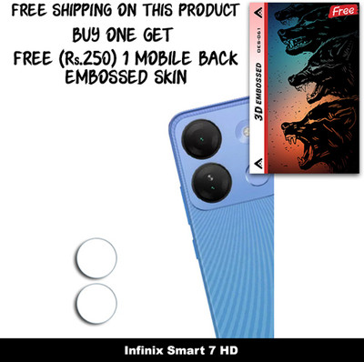 ARBAN Camera Lens Protector for Infinix Smart 7 HD FREE 1 3D EMBOSSED SKIN FOR MOBILE BACK WITH CUT C1S061(Pack of 1)