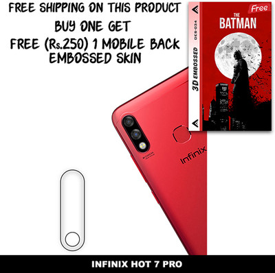ARBAN Camera Lens Protector for INFINIX HOT 7 PRO FREE 1 3D EMBOSSED SKIN FOR MOBILE BACK WITH CUT C1S034(Pack of 1)