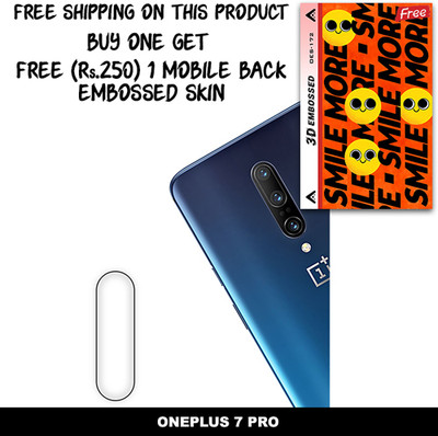 SOMTONE Camera Lens Protector for ONEPLUS 7 PRO FREE 1 3D EMBOSSED SKIN FOR MOBILE BACK WITH CUT C1S172(Pack of 1)