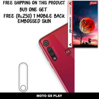 ARBAN Camera Lens Protector for MOTO G8 PLAY FREE 1 3D EMBOSSED SKIN FOR MOBILE BACK WITH CUT C1S010(Pack of 1)