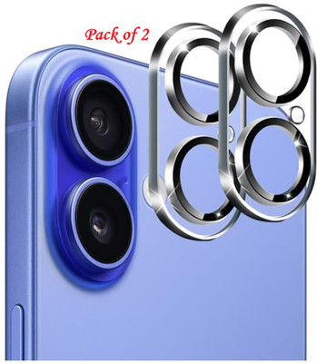 mFoniscie Camera Lens Protector for iPhone 16, Apple iPhone 16, Apple iPhone 16 Plus(Pack of 2)