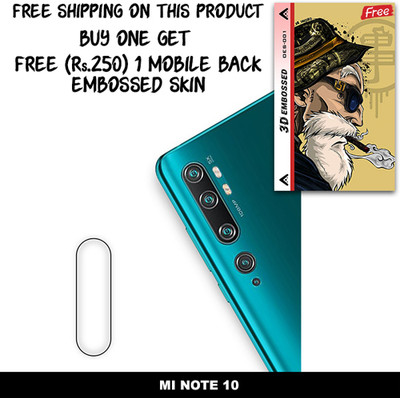 SOMTONE Camera Lens Protector for MI NOTE 10 FREE 1 3D EMBOSSED SKIN FOR MOBILE BACK C1S001(Pack of 1)