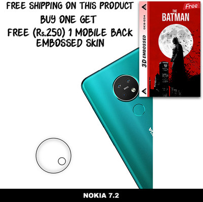 SOMTONE Camera Lens Protector for NOKIA 7.2 FREE 1 3D EMBOSSED SKIN FOR MOBILE BACK WITH CUT C1S034(Pack of 1)