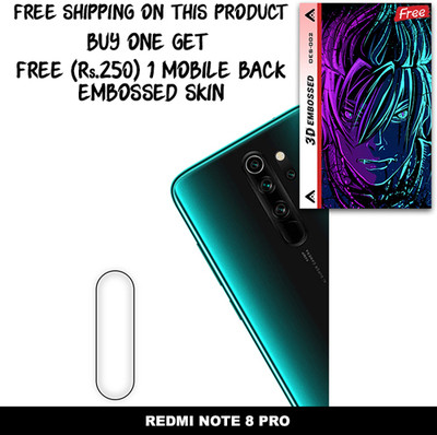 ARBAN Camera Lens Protector for REDMI NOTE 8 PRO FREE 1 3D EMBOSSED SKIN FOR MOBILE BACK WITH CUT C1S002(Pack of 1)