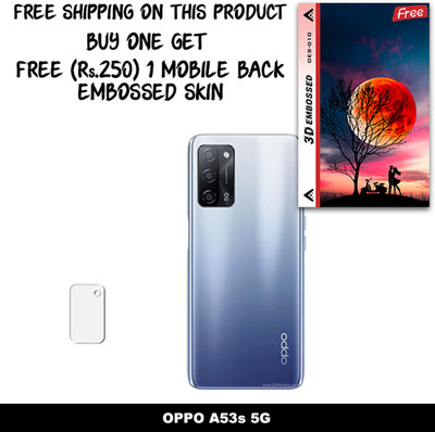 SOMTONE Camera Lens Protector for OPPO A53s 5G FREE 1 3D EMBOSSED SKIN FOR MOBILE BACK WITH CUT C1S010(Pack of 1)