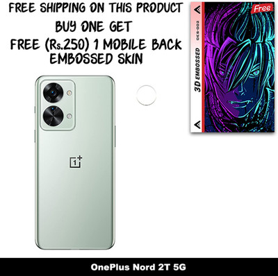 SOMTONE Camera Lens Protector for OnePlus Nord 2T 5G FREE 1 3D EMBOSSED SKIN FOR MOBILE BACK WITH CUT C1S002(Pack of 1)