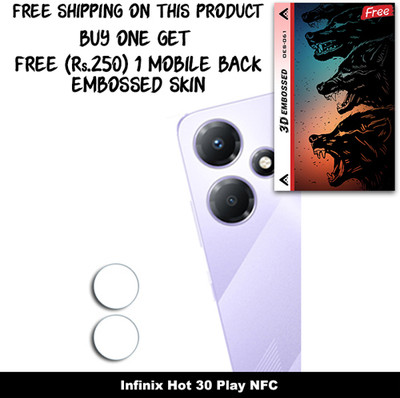 SOMTONE Camera Lens Protector for Infinix Hot 30 Play NFC FREE 1 3D EMBOSSED SKIN FOR MOBILE BACK WITH CUT C1S061(Pack of 1)